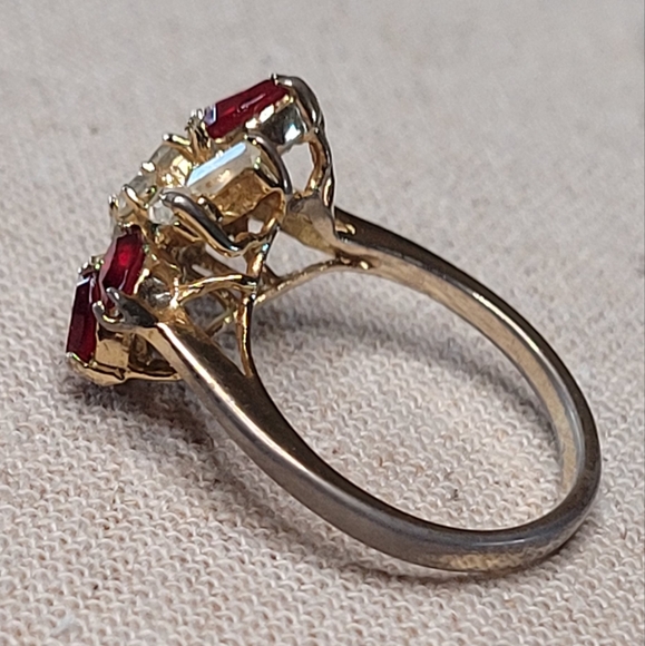 Vintage Cocktail Ring Size 9 - Picture 5 of 16